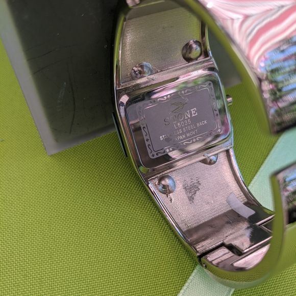 DKNY Crystal S/S Bracelet Cuff Watch - Picture 4 of 7